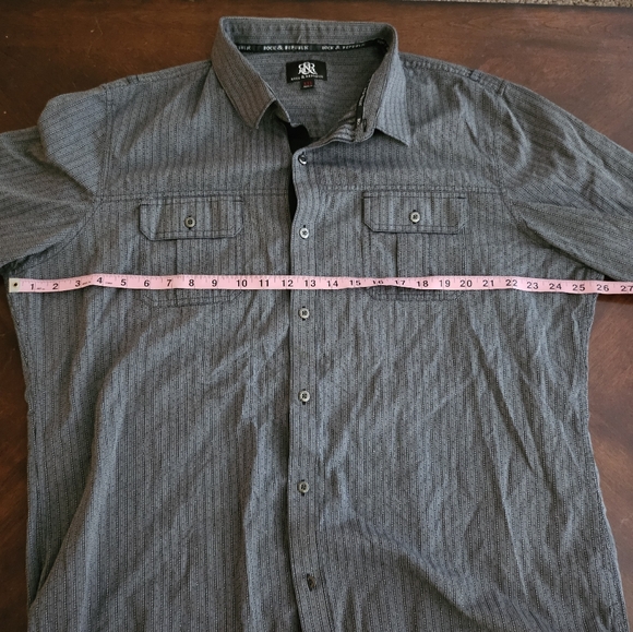 Rock & Republic Dark Gray Button Up Long-Sleeved Shirt - Picture 4 of 7